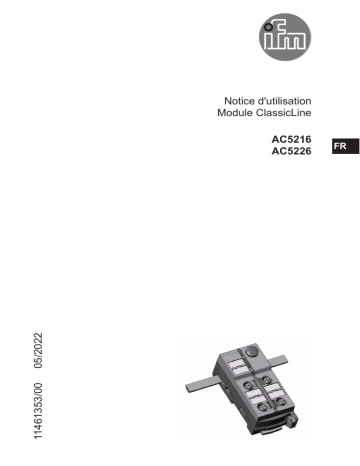 IFM AC5216 AS-Interface ClassicLine module Mode d'emploi | Fixfr