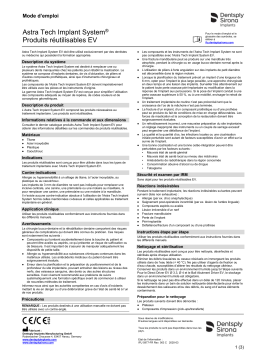 Dentsply Sirona ATIS EV Reusable Products ǀ FR ǀ 2020-03 Mode d'emploi