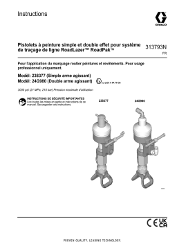 Graco 313793N, Pistolets à peinture simple et double effet pour système de traçage de ligne RoadLazer RoadPak Mode d'emploi