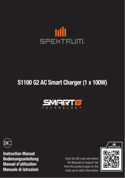 Spektrum SPMXC2080 S1100 G2 1x100W AC Smart Charger Manuel du propriétaire