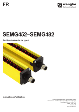 Wenglor SEMG474 Safety Light Curtain Set Finger Protection Mode d'emploi