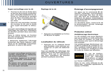 CITROEN C4 SPACETOURER C4 PICASSO 01/10/2009 - 30/09/2010 Manuel du propriétaire | Fixfr