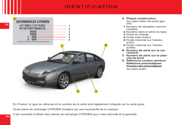 CITROEN C6 01/06/2007 - 31/05/2008 Manuel du propriétaire | Fixfr