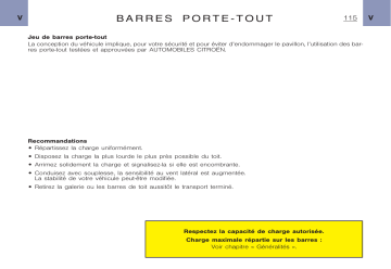 CITROEN XSARA PICASSO 01/10/2005 - 31/12/2009 Manuel du propriétaire | Fixfr