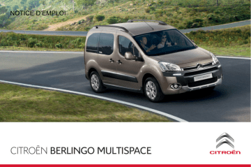 CITROEN BERLINGO 01/03/2013 - 31/10/2013 Manuel du propriétaire | Fixfr