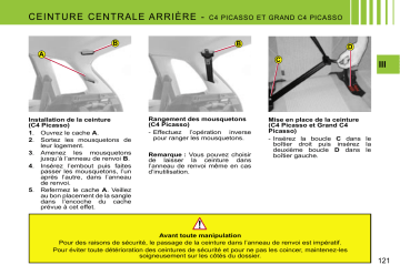 CITROEN C4 SPACETOURER C4 PICASSO 01/09/2007 - 31/05/2008 Manuel du propriétaire | Fixfr