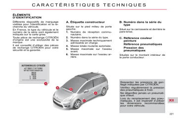 CITROEN C4 SPACETOURER C4 PICASSO 01/10/2010 - 30/09/2011 Manuel du propriétaire | Fixfr