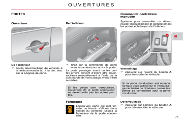 CITROEN C-CROSSER 01/07/2010 - 30/06/2011 Manuel du propriétaire | Fixfr