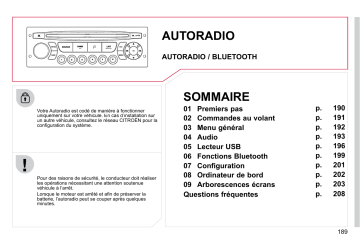 CITROEN C3 PICASSO 01/09/2010 - 14/09/2011 Manuel du propriétaire | Fixfr