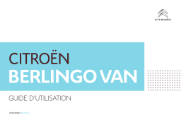 CITROEN Berlingo Van 01/10/2019 - 01/11/2021 Manuel du propriétaire