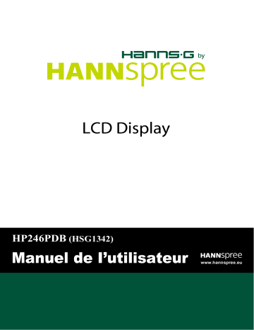 Hannspree HP246PDB Desktop Monitor Manuel utilisateur | Fixfr