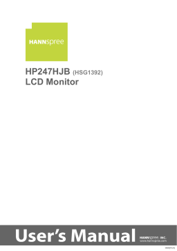 Hannspree HP 247 HJB Desktop Monitor Manuel utilisateur