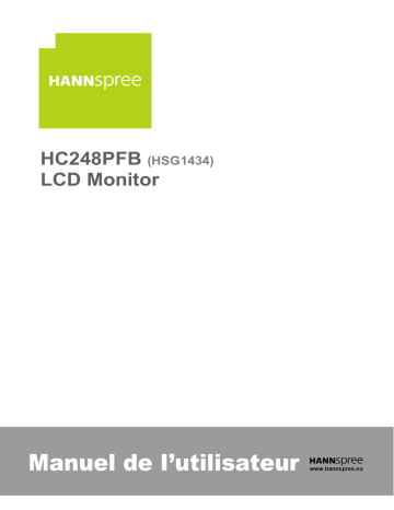Hannspree HC248PFB Desktop Monitor Manuel utilisateur | Fixfr