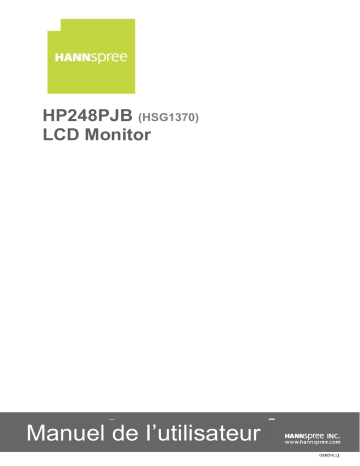 Hannspree HP248PJB Desktop Monitor Manuel utilisateur | Fixfr
