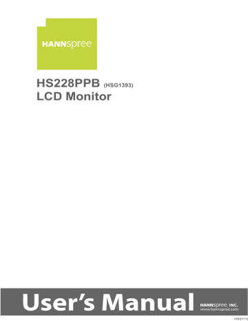 Hannspree HS228PPB Desktop Monitor Manuel utilisateur | Fixfr