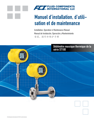 Fluid Components International ST100 series Manuel du propriétaire | Fixfr