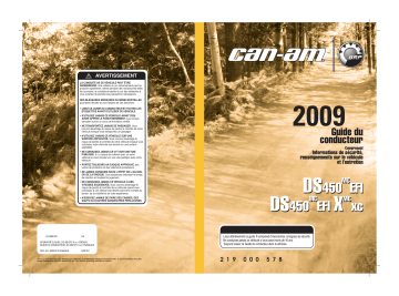 Can-Am DS 450 EFI/450 EFI X xc 2009 Manuel du propriétaire | Fixfr