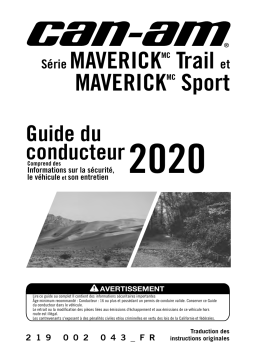 Can-Am Maverick Trail Sport Series 2020 Manuel du propriétaire