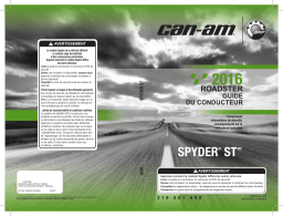 Can-Am Spyder ST 2016 Manuel du propriétaire