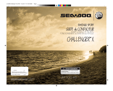 Sea-doo Challenger X 2005 Manuel du propriétaire | Fixfr