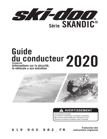 Ski-Doo Skandic Series 2020 Manuel du propriétaire | Fixfr