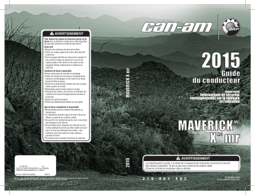 Can-Am Maverick Xmr 2015 Manuel du propriétaire | Fixfr