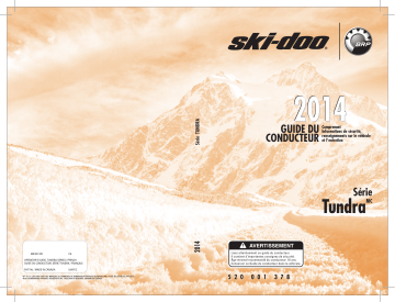 Ski-Doo Tundra Series 2014 Manuel du propriétaire | Fixfr