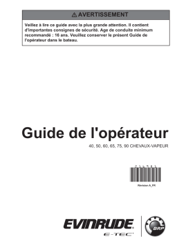 Evinrude AFD & Newer EV 90 Manuel du propriétaire