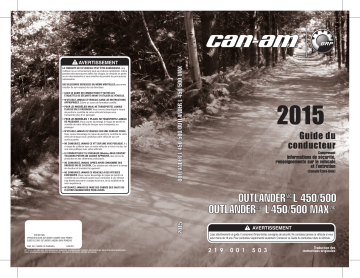 Can-Am Outlander L 450/500 EFI/Outlander L MAX 450/500 EFI 2015 Manuel du propriétaire | Fixfr