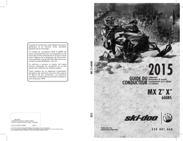 Ski-Doo MX Z X 600 RS 2015 Manuel du propriétaire | Fixfr
