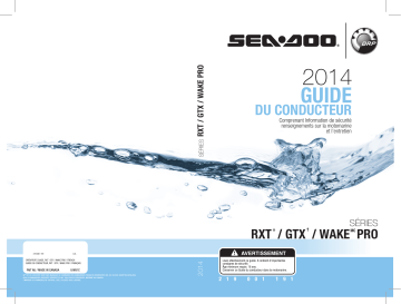 Sea-doo RXT, GTX, WAKE PRO Series 2014 Manuel du propriétaire | Fixfr