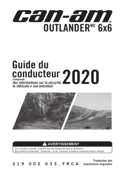Can-Am Outlander 6x6 Series_450 2020 Manuel du propriétaire