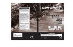 Can-Am Outlander 500/650/800R EFI 2009 Manuel du propriétaire
