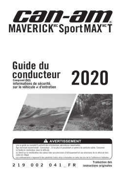 Can-Am Maverick Sport Max T Series 2020 Manuel du propriétaire