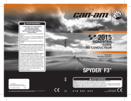 Can-Am Spyder F3 S 2015 Manuel du propriétaire