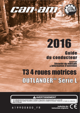 Can-Am T3 Outlander L Series 2016 Manuel du propriétaire