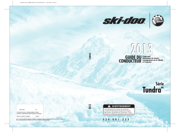 Ski-Doo Tundra Series 2013 Manuel du propriétaire | Fixfr