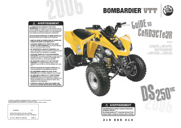 Can-Am DS 250 2006 Manuel du propriétaire | Fixfr