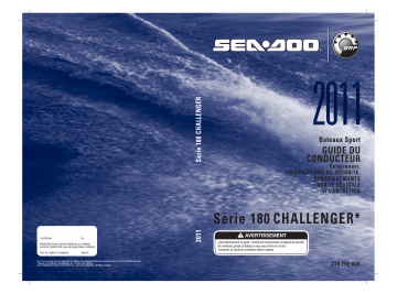Sea-doo 180 Challenger 2011 Manuel du propriétaire | Fixfr