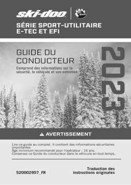 Ski-Doo Sport-Utility E-TEC and EFI Series 2023 Manuel du propriétaire