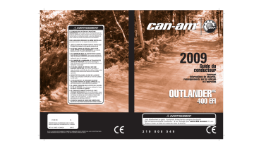 Can-Am Outlander 400 EFI 2009 Manuel du propriétaire | Fixfr
