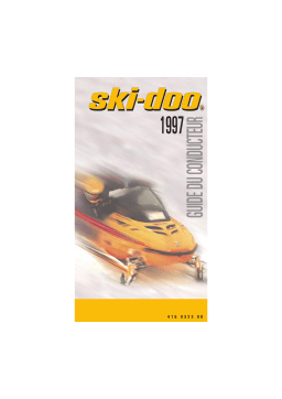 Ski-Doo Formula Series 1997 Manuel du propriétaire