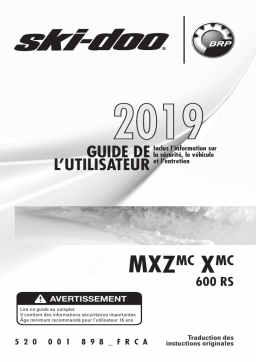 Ski-Doo MX Z X 600RS 2019 Manuel du propriétaire