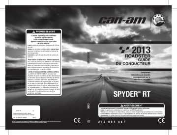 Can-Am Spyder RT 2013 Manuel du propriétaire | Fixfr