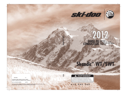 Ski-Doo REV-XU Series S 2012 Manuel du propriétaire
