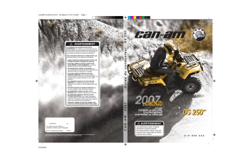 Can-Am DS 250 2007 Manuel du propriétaire | Fixfr