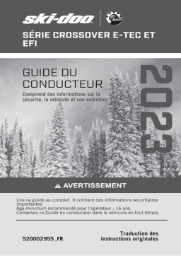 Ski-Doo Crossover E-TEC and EFI Series 2023 Manuel du propriétaire