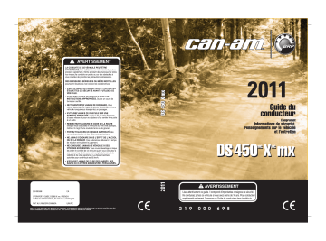 Can-Am DS 450/Xxc/Xmx CE 2011 Manuel du propriétaire | Fixfr