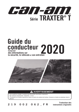 Can-Am Traxter T Series 2020 Manuel du propriétaire