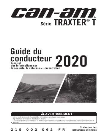 Can-Am Traxter T Series 2020 Manuel du propriétaire | Fixfr